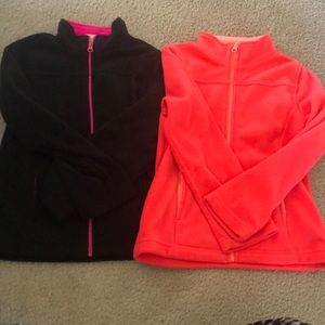Bundle of fleece zip ups
